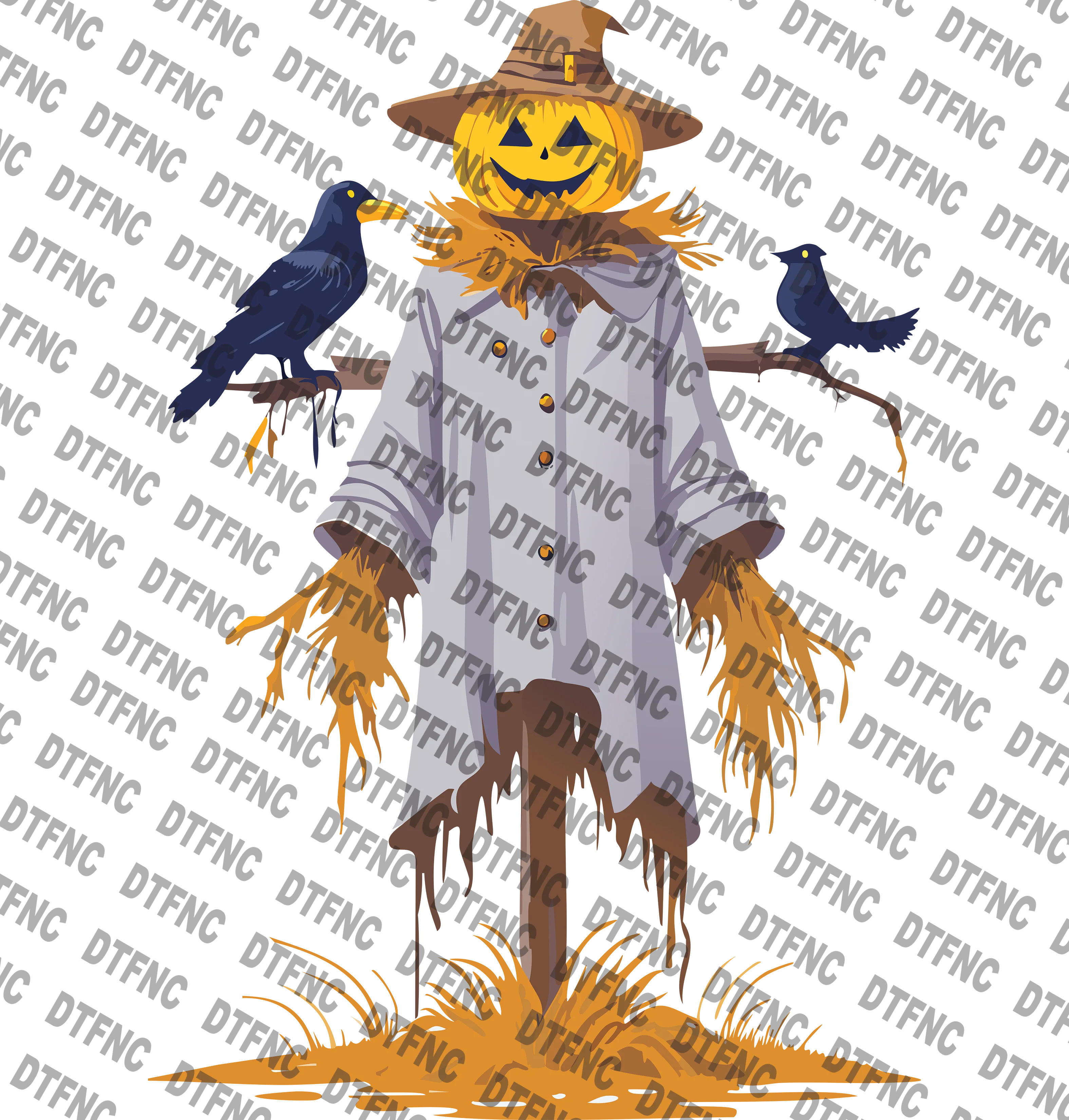 Halloween - Scarecrow with Pumpkins