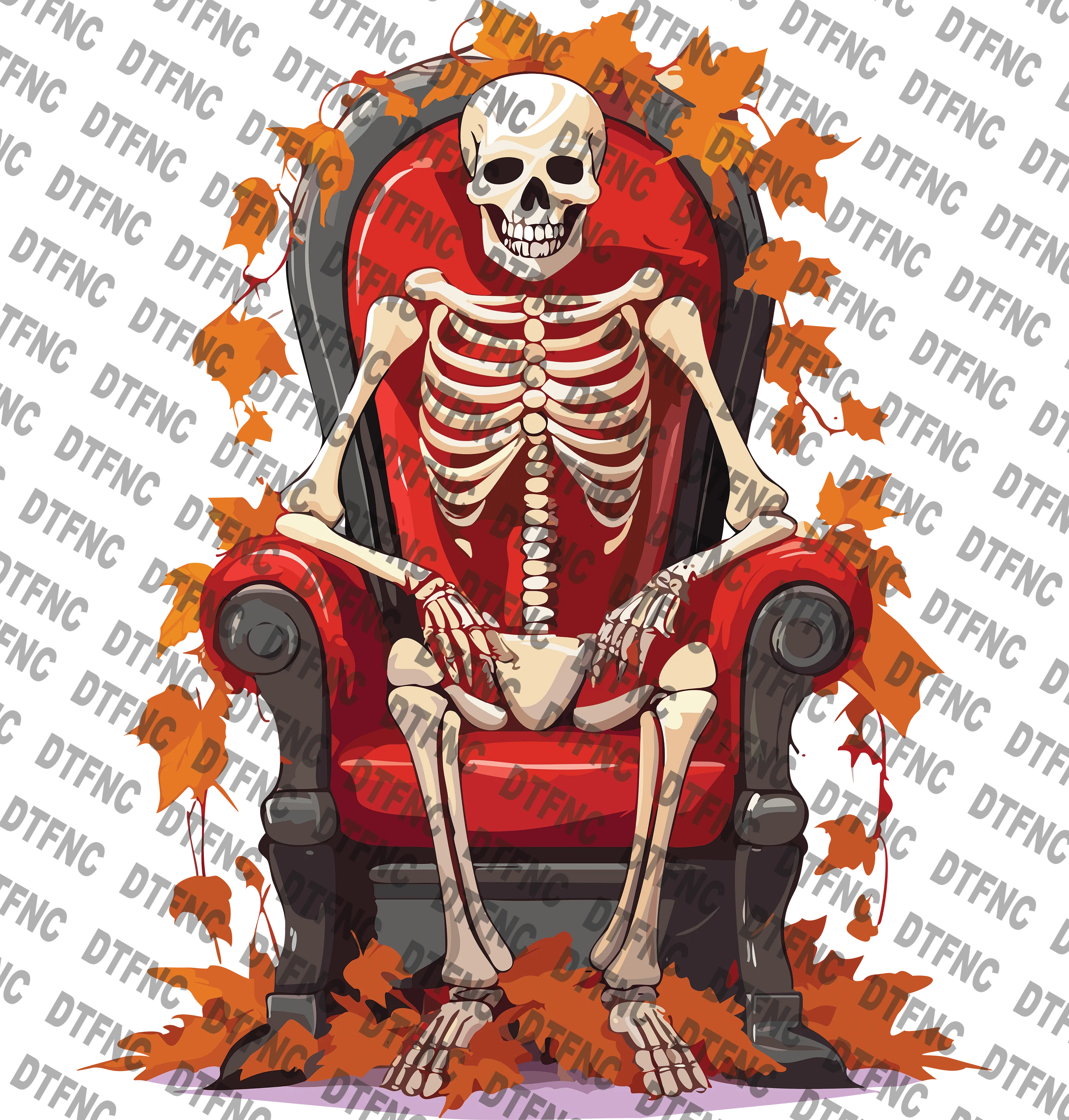 Halloween - Skeleton on a Throne